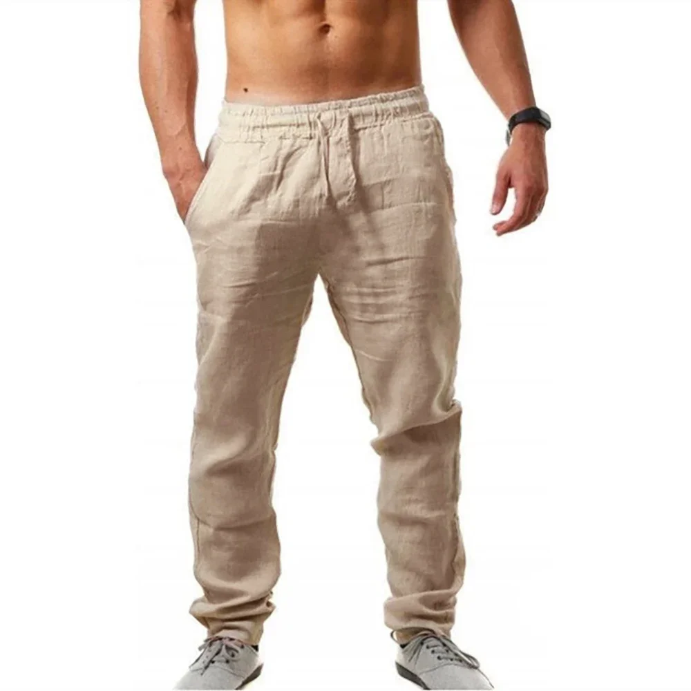 Men's Casual Pants Summer Male Breathable High Quality Trousers Sweatpants Solid Color Fitness Pants Jogging Fitness Streetwear - Image 6