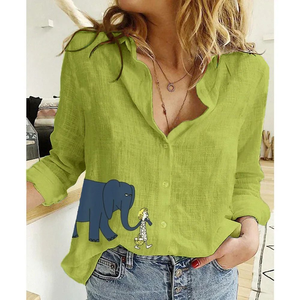 Women Clothing Shirts for Women Tops Tshirts Cotton Linen Casual Fashion Clothes Tees Spring Elegant Streetwear Autumn - Image 25