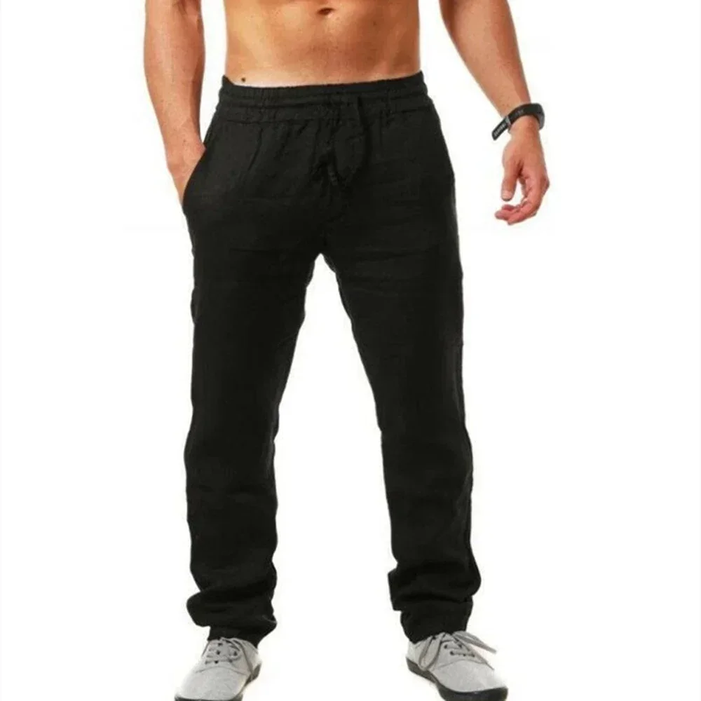 Men's Casual Pants Summer Male Breathable High Quality Trousers Sweatpants Solid Color Fitness Pants Jogging Fitness Streetwear - Image 3