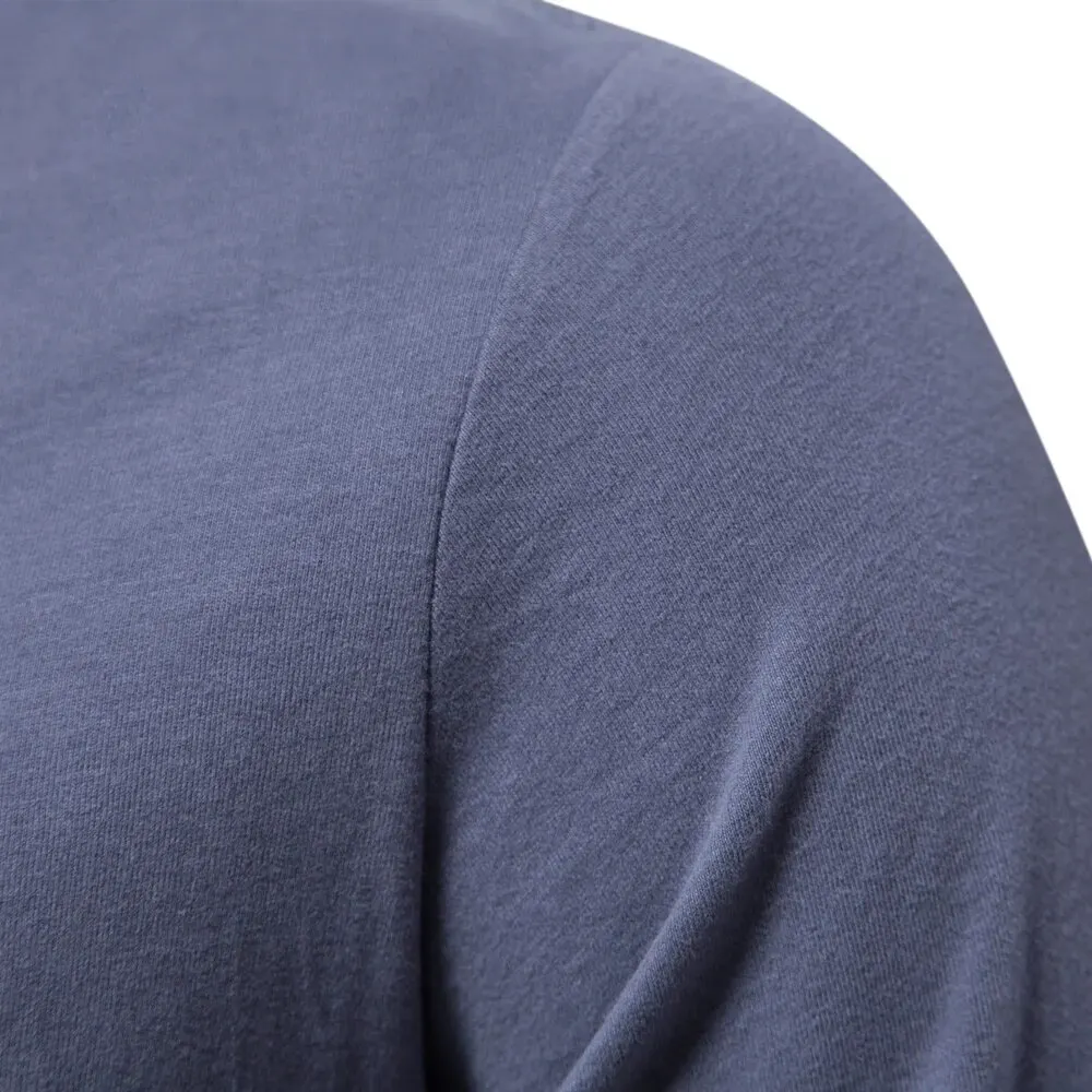 100% Cotton Long Sleeve T Shirt For Men Solid Spring Casual Mens T-shirts High Quality Male Tops Classic Clothes Men's T-shirts - Image 4