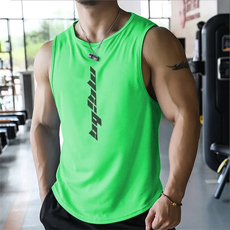 2025 NEW Fitness Sports Tank Tops Men Gyms Workout Sleeveles Shirt Male Summer Loose Undershirt basketball Running men Ves - Image 12