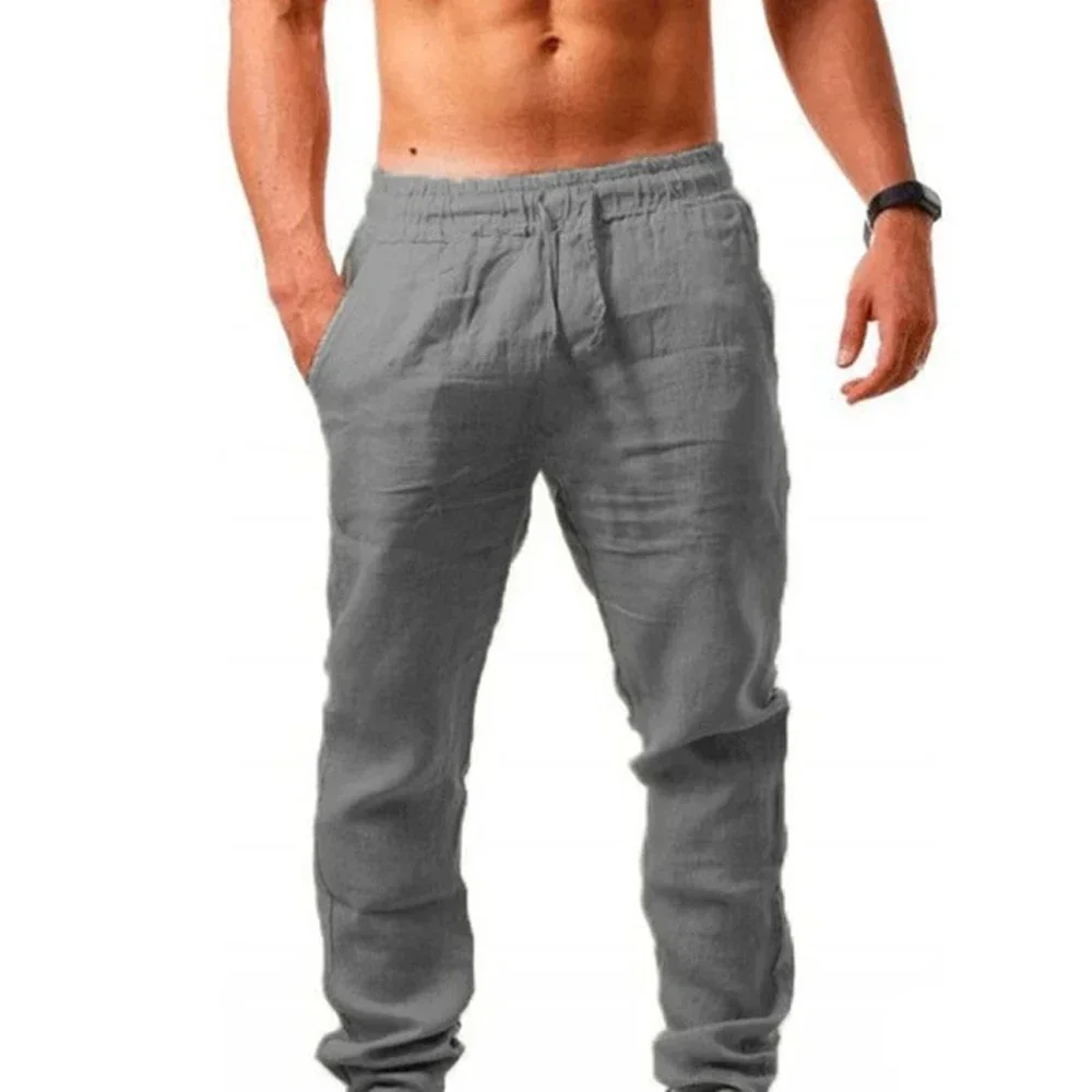 Men's Casual Pants Summer Male Breathable High Quality Trousers Sweatpants Solid Color Fitness Pants Jogging Fitness Streetwear - Image 4