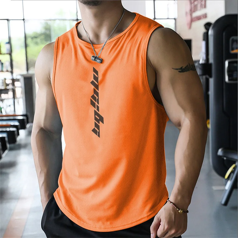 2025 NEW Fitness Sports Tank Tops Men Gyms Workout Sleeveles Shirt Male Summer Loose Undershirt basketball Running men Ves - Image 13