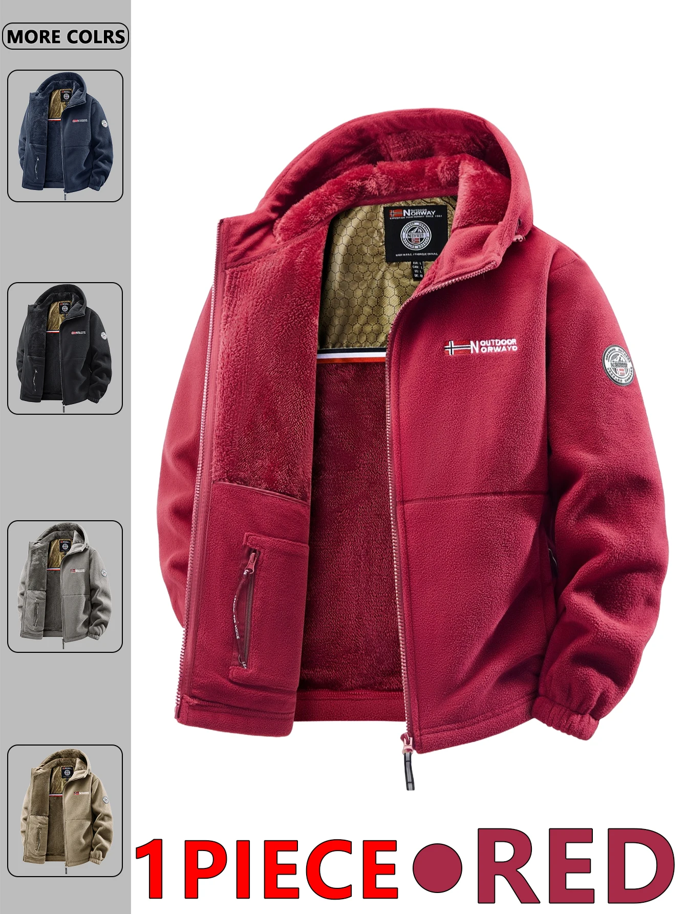 Men's Autumn and Winter Outdoor Hooded Jacket, Suitable for Daily Wear at Home, for Travel, Parties, Commuting, Outdoor Fashion Versatile, Enhances Temperament, Streetwear, Travel Wear. - Image 3