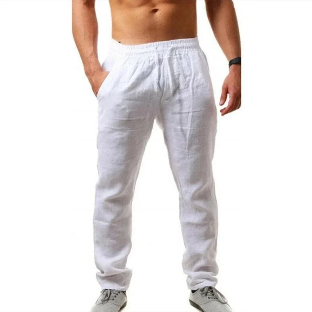 Men's Casual Pants Summer Male Breathable High Quality Trousers Sweatpants Solid Color Fitness Pants Jogging Fitness Streetwear - Image 2